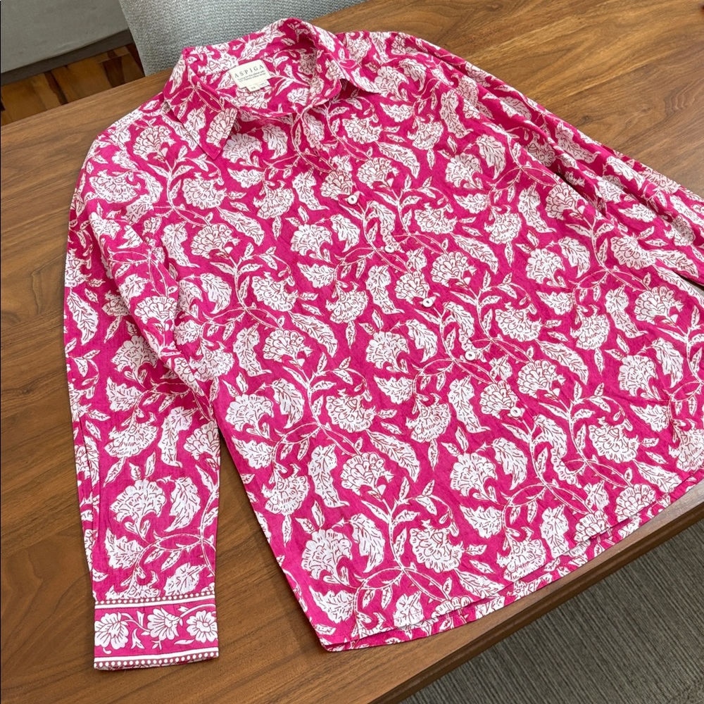 ASPIGA Emani Organic Cotton Smocked Waist Mini Tiered Skirt Size XS - Picture 4 of 11